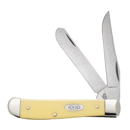 Case Cutlery Knife, Yellow Ss Syn Mini Trapper 80029